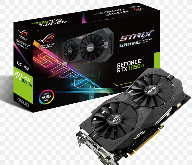 Graphics Cards & Video Adapters NVIDIA GeForce GTX 1050 Ti GDDR5 SDRAM 英伟达精视GTX, PNG, 883x756px, Graphics Cards Video Adapters, Asus, Computer Component, Computer Cooling, Computer Hardware Download Free