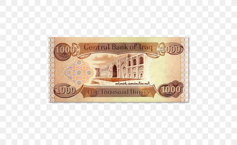 Iraqi Dinar Banknote Denomination Currency, PNG, 500x500px, Iraq, Australian Dollar, Bank, Banknote, Cash Download Free