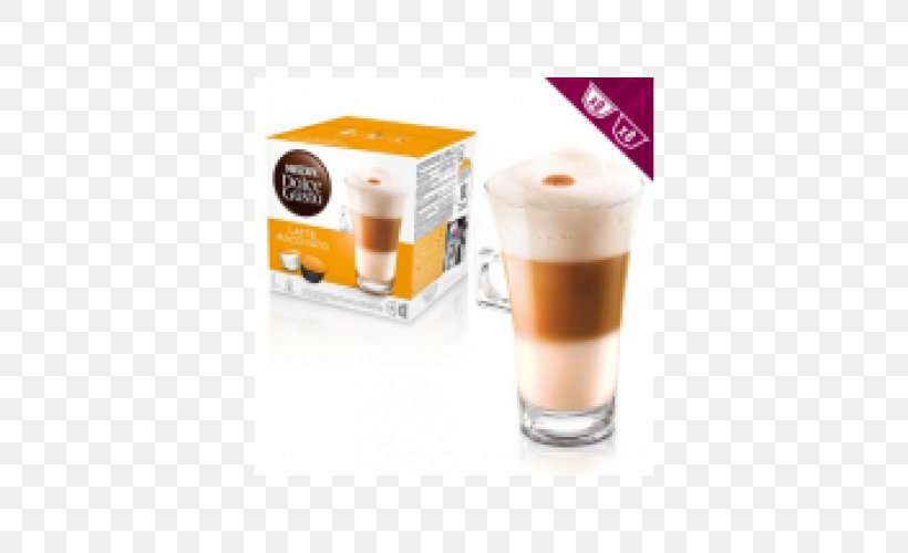 Latte Macchiato Dolce Gusto Caffè Macchiato Cappuccino, PNG, 500x500px, Latte Macchiato, Cafe, Cafe Au Lait, Cappuccino, Coffee Download Free