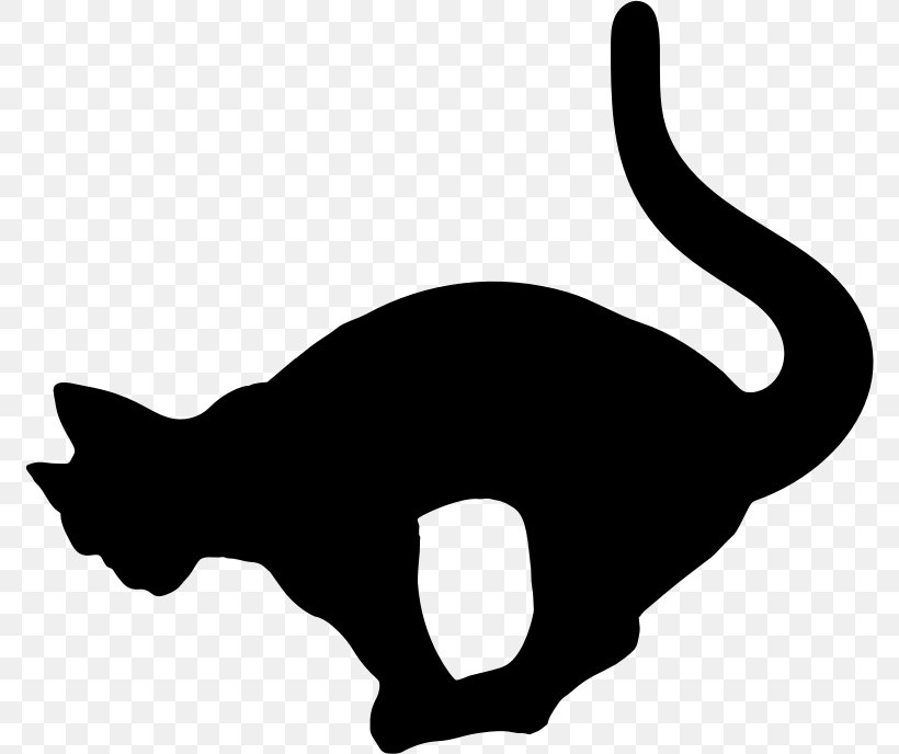 Cat Kitten Silhouette Clip Art, PNG, 774x688px, Cat, Black, Black And White, Black Cat, Carnivoran Download Free