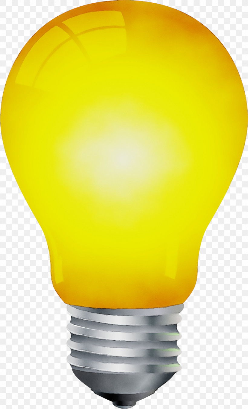 Yellow Incandescent Light Bulb Light, PNG, 903x1490px, Watercolor, Incandescent Light Bulb, Light, Paint, Wet Ink Download Free