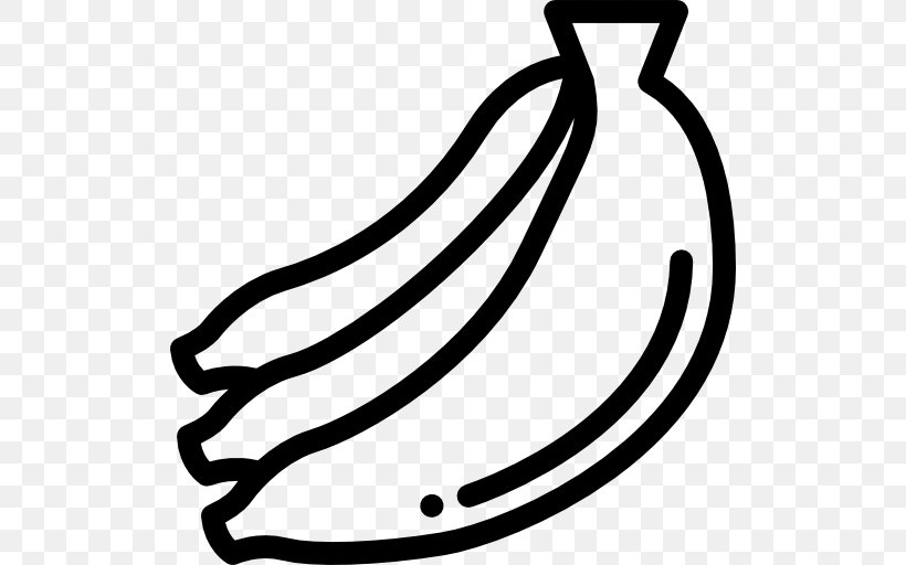 Banana Food Clip Art, PNG, 512x512px, Banana, Black And White, Eating, Food, Fruit Download Free