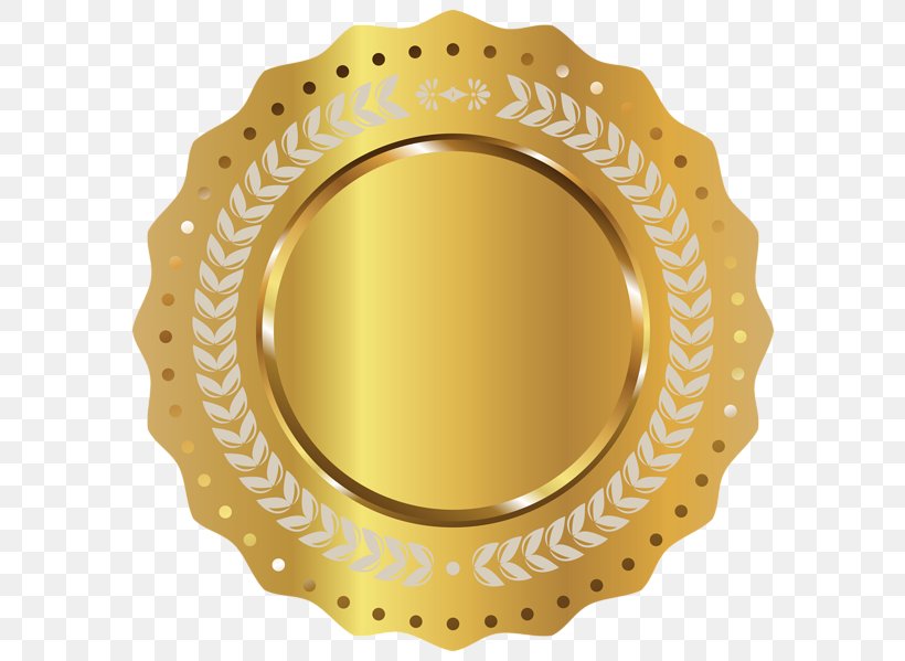 Seal Gold Badge Clip Art, PNG, 600x599px, Seal, Badge, Brass, Drawing, Gold Download Free