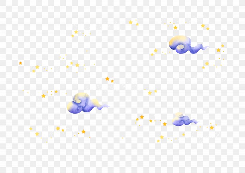 Fairy Tale Style Sky, PNG, 4961x3508px, Cloud, Blue, Cartoon, Cuteness, Pattern Download Free