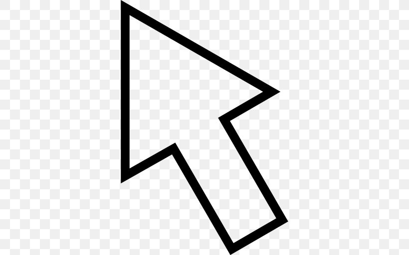 Computer Mouse Arrow Pointer Cursor Icon, PNG, 512x512px, Computer Mouse, Area, Black, Black And White, Computer Monitors Download Free