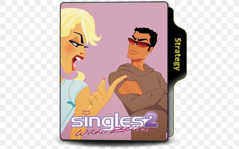 Singles: Flirt Up Your Life Singles 2: Triple Trouble The Sims Video Game Flirting, PNG, 512x512px, Singles 2 Triple Trouble, Cartoon, Dating, Deep Silver, Eyewear Download Free