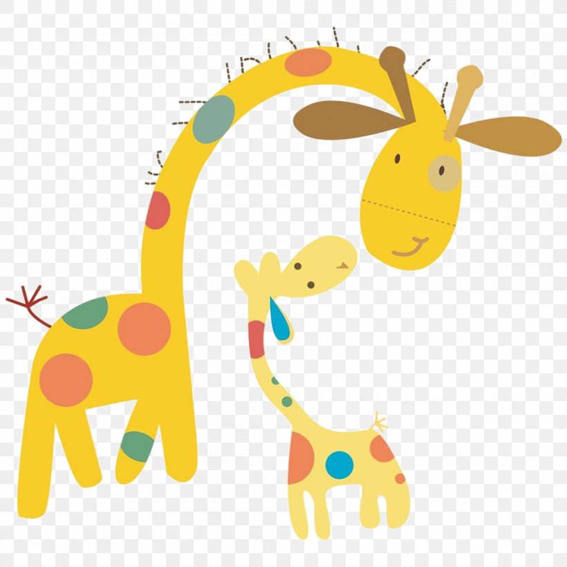 Giraffe Vector Graphics Image Cartoon, PNG, 1000x1000px, Giraffe, Animal Figure, Cartoon, Child, Comics Download Free