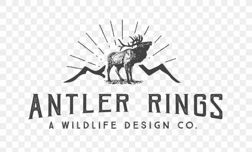 Elk Deer Antler Logo Ring, PNG, 966x582px, Elk, Antler, Black And White, Brand, Com Download Free