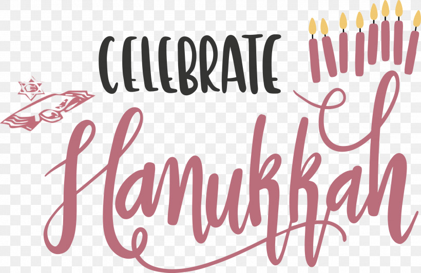 Hanukkah Happy Hanukkah, PNG, 3000x1950px, Hanukkah, Calligraphy, Cartoon, Drawing, Happy Hanukkah Download Free