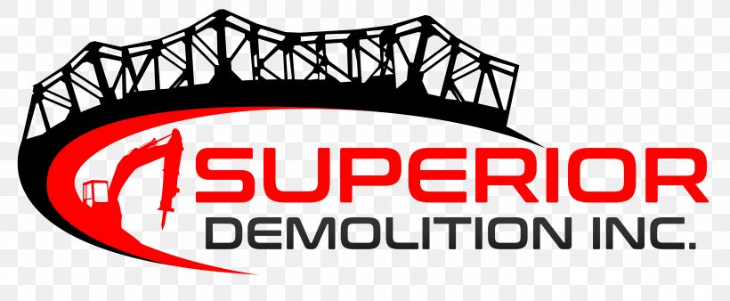Superior Demolition Logo General Contractor Building, PNG, 3176x1312px, Logo, Area, Brand, Building, Business Download Free