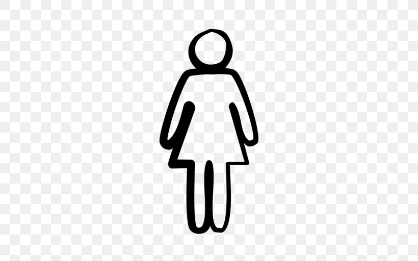 Female Gender Symbol Woman Icon, PNG, 512x512px, Female, Area, Bathroom, Black And White, Brand Download Free