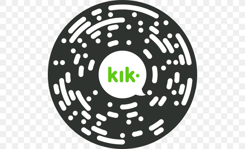 Kik Messenger Facebook Messenger QR Code Instant Messaging Message, PNG, 500x500px, Kik Messenger, Area, Auto Part, Brand, Code Download Free