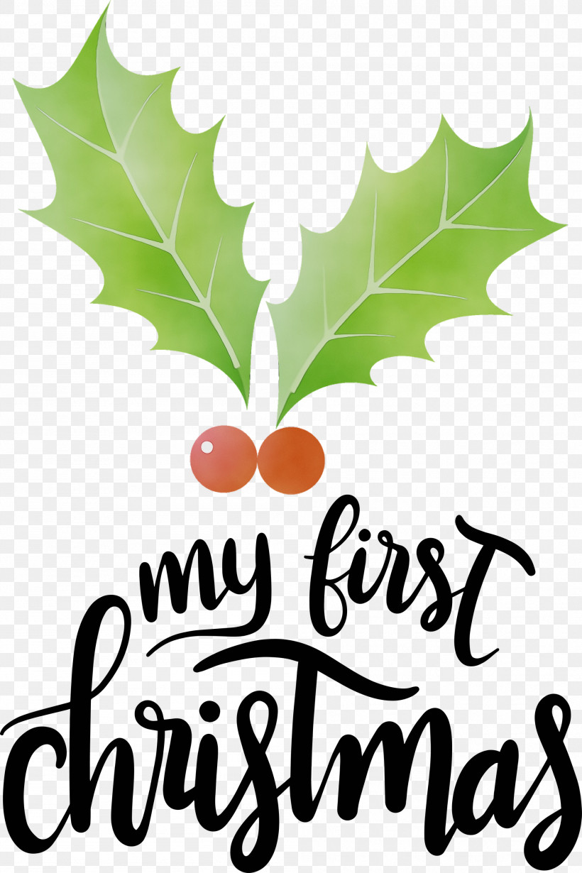 Christmas Day, PNG, 1999x3000px, My First Christmas, Christmas Day, Leaf, Paint, Plants Download Free