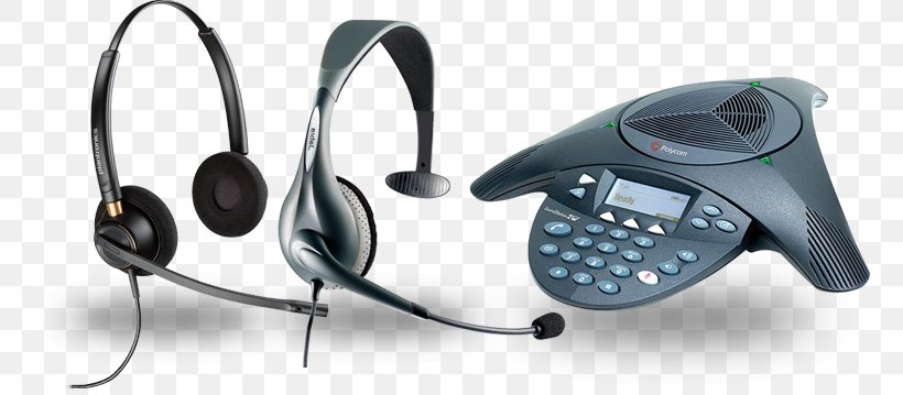 Headphones Microphone Polycom SoundStation 2 EX Telephone, PNG, 763x359px, Headphones, Audio, Audio Equipment, Audio Signal, Communication Download Free