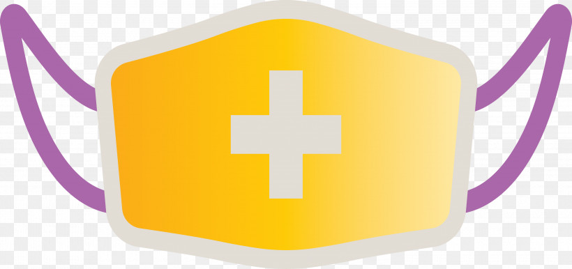 Medical Mask, PNG, 3000x1415px, Medical Mask, Logo, M, Meter, Yellow Download Free