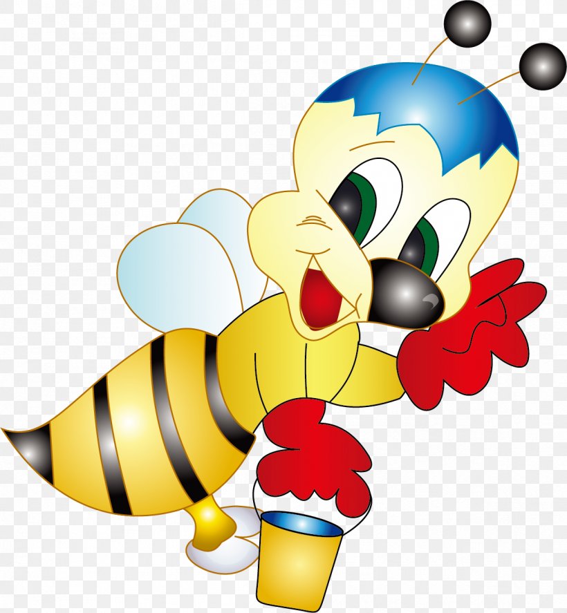 Honey Bee Cartoon Clip Art, PNG, 1194x1292px, Bee, Art, Beak, Beehive, Cartoon Download Free