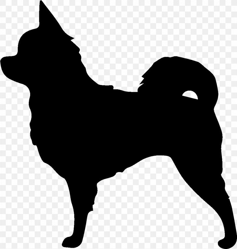 Long-haired Chihuahua Papillon Dog Pomeranian Silhouette, PNG, 1054x1107px, Chihuahua, Akita, Ancient Dog Breeds, Black Norwegian Elkhound, Canaan Dog Download Free
