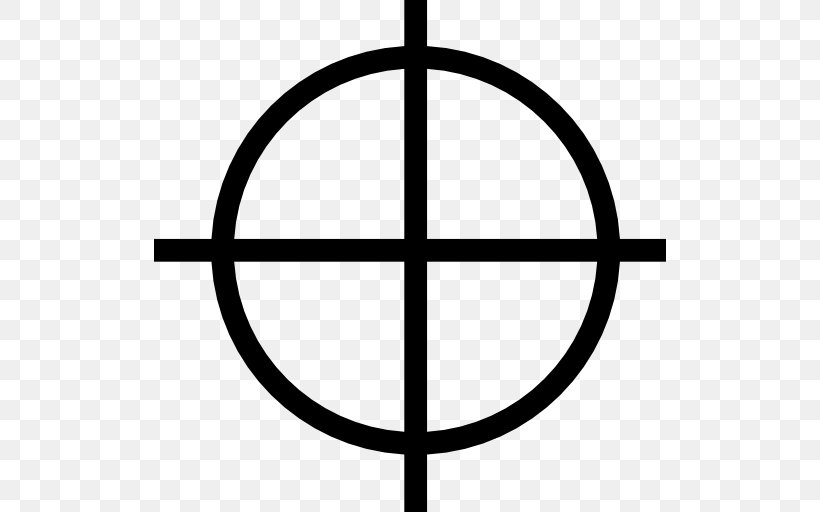 Symbol, PNG, 512x512px, Reticle, Area, Black And White, Icon Design, Shooting Target Download Free