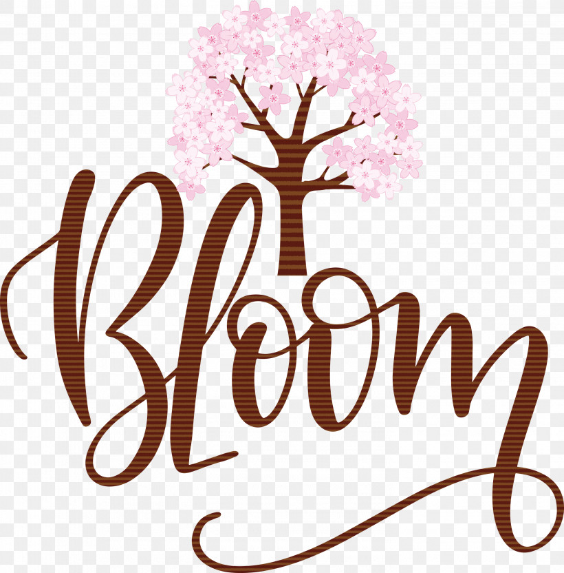 Bloom Spring, PNG, 2955x3000px, Bloom, Calligraphy, Flower, Garden, Logo Download Free