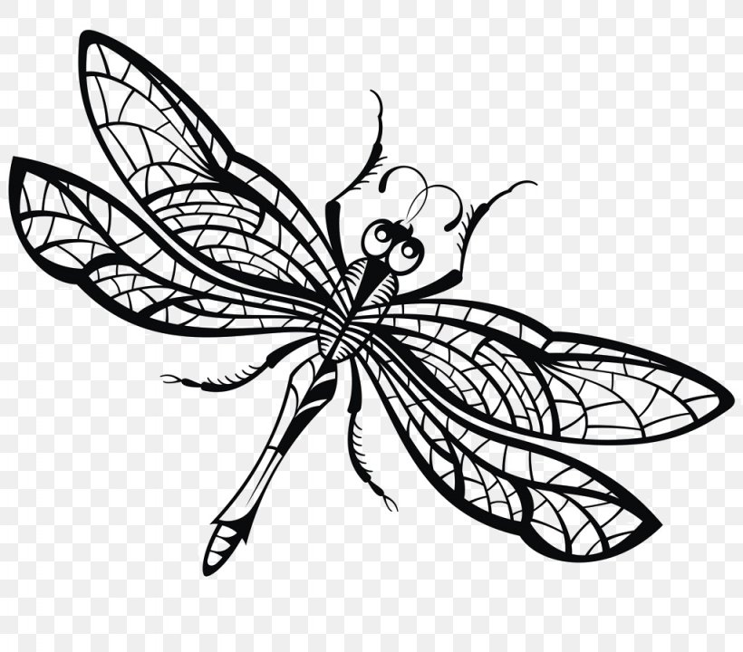 Drawing Dragonfly Royalty-free Illustration, PNG, 1024x900px, Drawing, Art, Arthropod, Artwork, Black And White Download Free