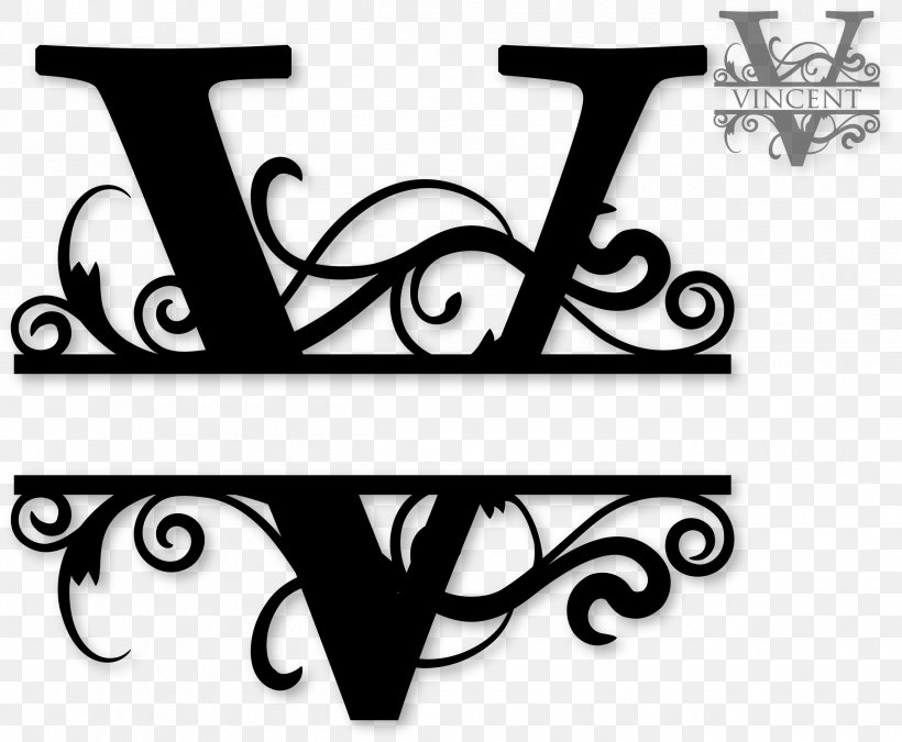 Monogram Letter Clip Art, PNG, 2491x2051px, Monogram, Alphabet, Black And White, Decal, Letter Download Free