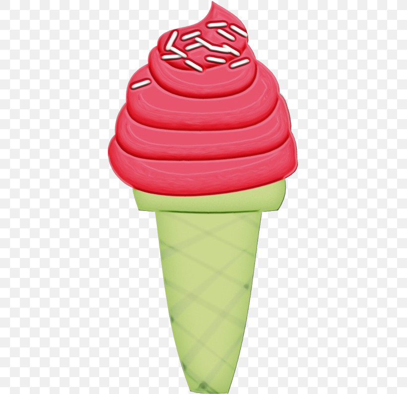 Ice Cream, PNG, 385x794px, Watercolor, Cone, Ice, Ice Cream, Ice Cream Cone Download Free