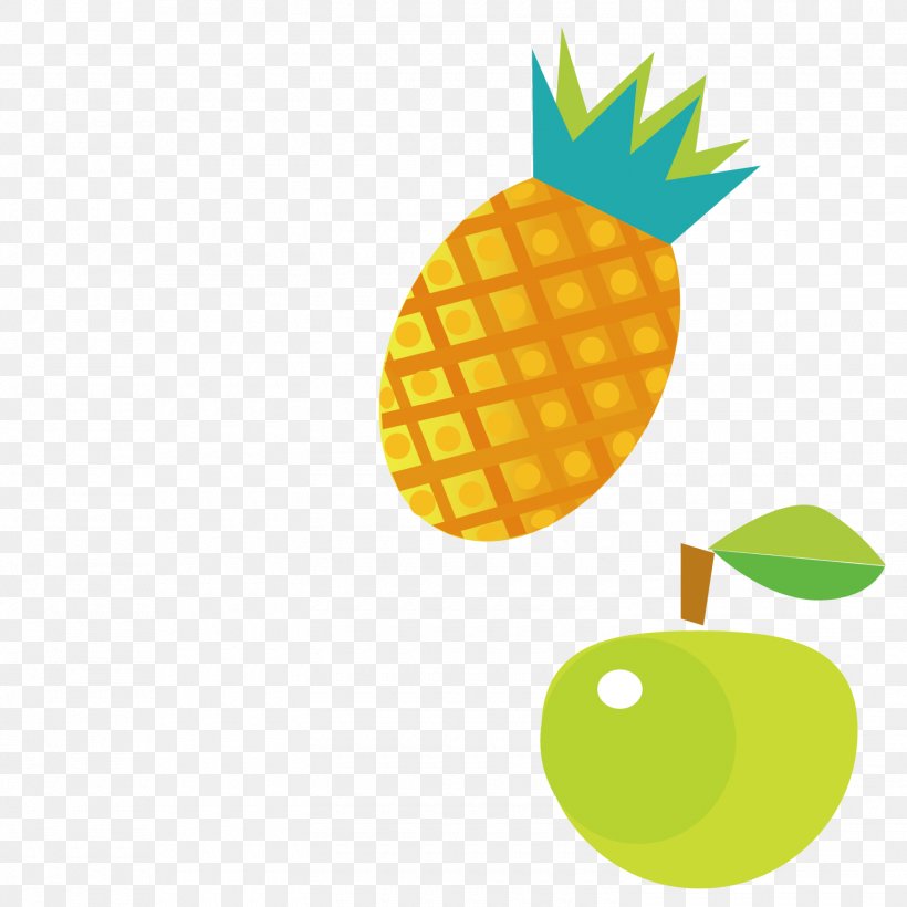 Pineapple Euclidean Vector Computer File, PNG, 1500x1501px, Pineapple, Ananas, Apple, Bromeliaceae, Designer Download Free