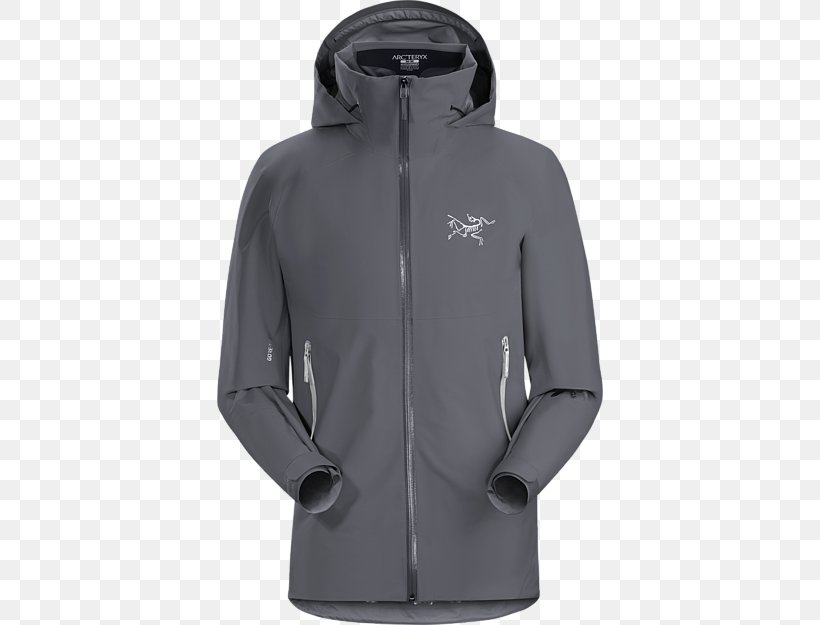 T-shirt Arc'teryx Shell Jacket Gore-Tex, PNG, 450x625px, Tshirt, Black, Clothing, Goretex, Hood Download Free