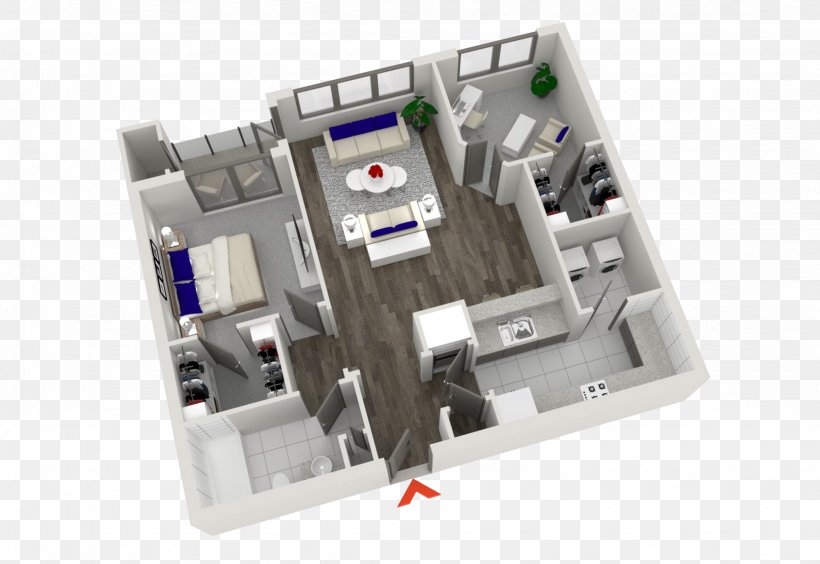 3D Floor Plan House Plan Apartment, PNG, 2048x1411px, 3d Floor Plan, Apartment, Architecture, Bedroom, Electronic Component Download Free