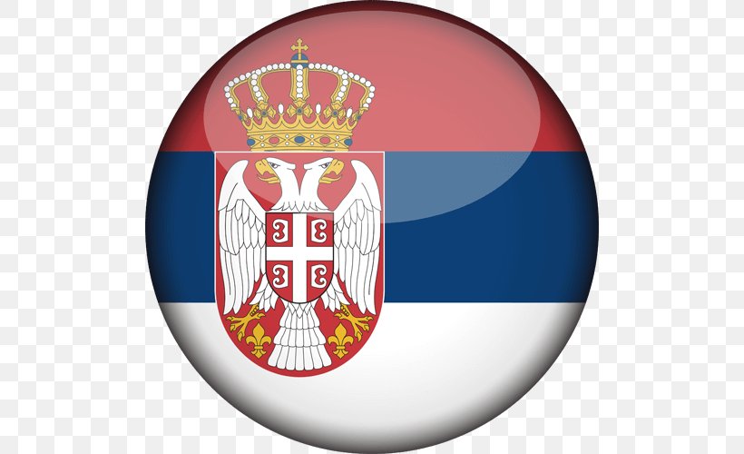 Flag Of Serbia Serbia National Football Team Serbian Empire Logo, PNG, 500x500px, Serbia, Badge, Christmas Ornament, Coat Of Arms Of Serbia, Crest Download Free