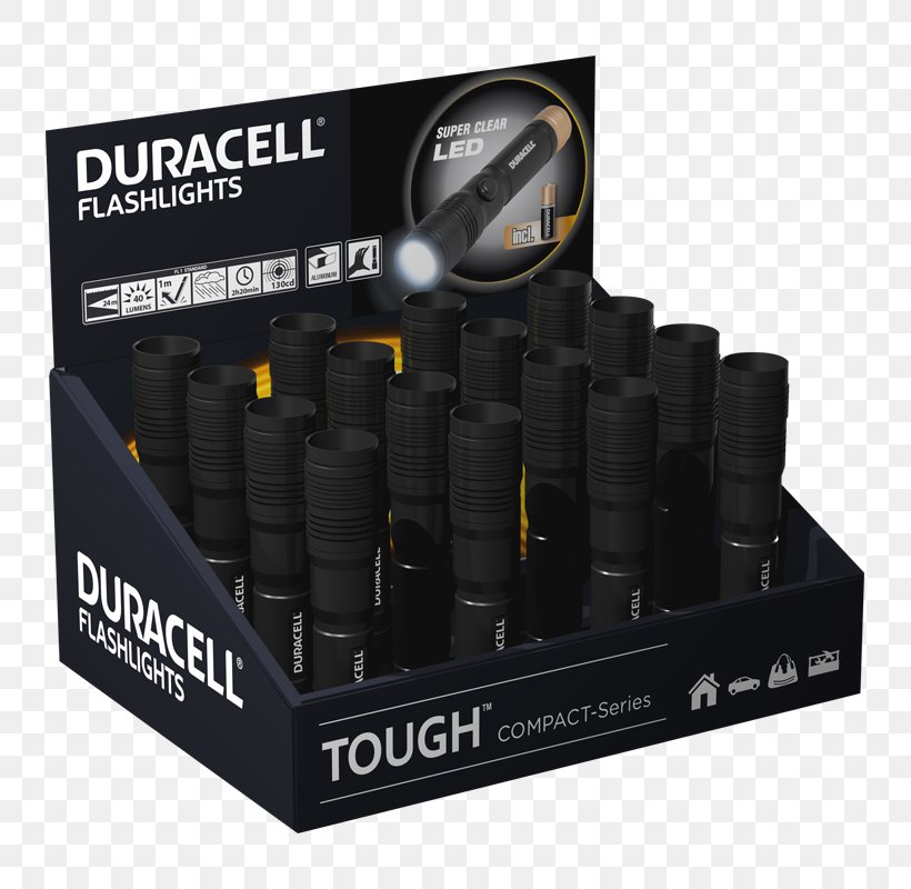 Flashlight Electric Battery Duracell Light-emitting Diode CMP-9-D16, PNG, 800x800px, Flashlight, Aaa Battery, Display Device, Duracell, Electric Battery Download Free
