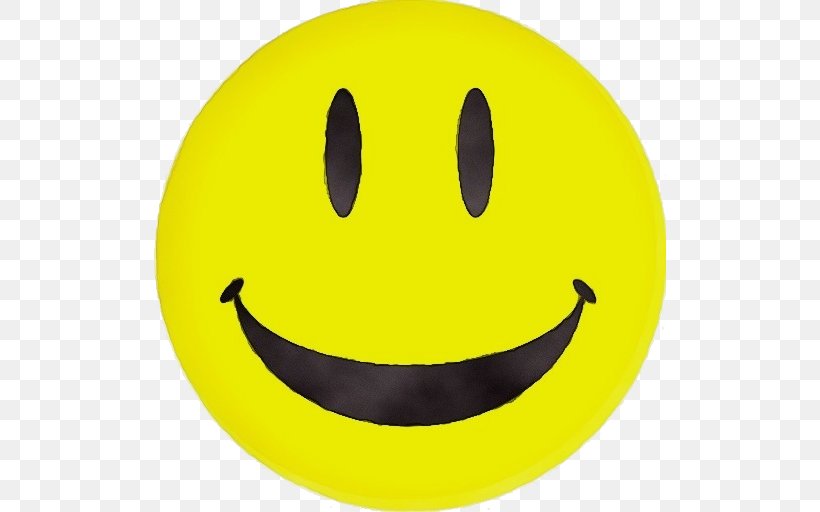 Happy Face Emoji, PNG, 512x512px, Watercolor, Black, Cheek, Emoji, Emoticon Download Free