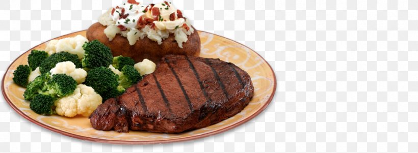 Meat Chophouse Restaurant Steak Baked Potato Dish, PNG, 950x349px, Meat, Animal Source Foods, Baked Potato, Baking, Beef Download Free