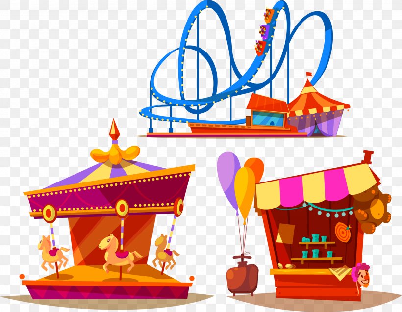 Amusement Park Carousel Roller Coaster, PNG, 2570x1996px, Amusement Park, Amusement Ride, Carousel, Cartoon, Entertainment Download Free