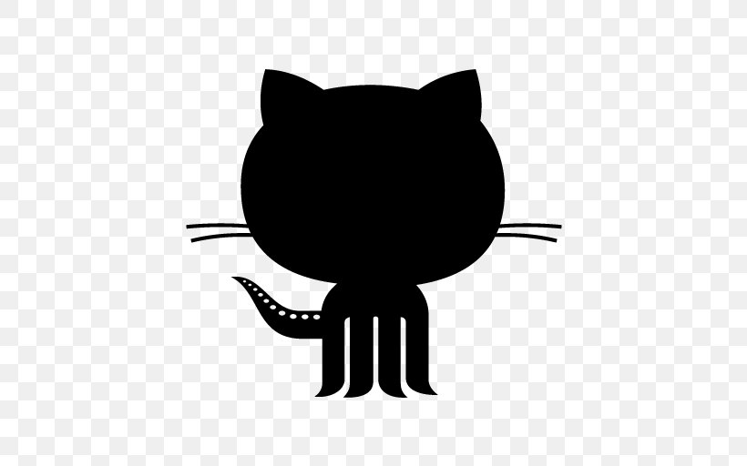 GitHub Logo, PNG, 512x512px, Github, Black, Black And White, Black Cat, Carnivoran Download Free