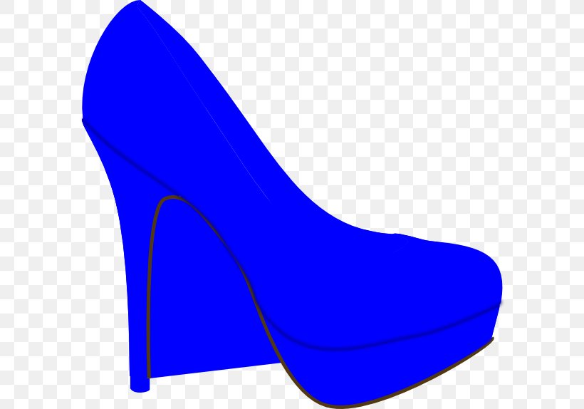 Clip Art Openclipart High-heeled Shoe Sneakers, PNG, 600x574px, Shoe, Area, Basic Pump, Botina, Cobalt Blue Download Free