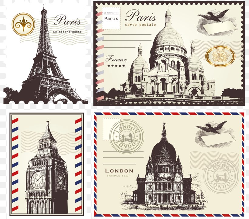 Paris Postage Stamp Rubber Stamp Clip Art, PNG, 800x721px, Paris, Airmail, Brand, Building, History Download Free