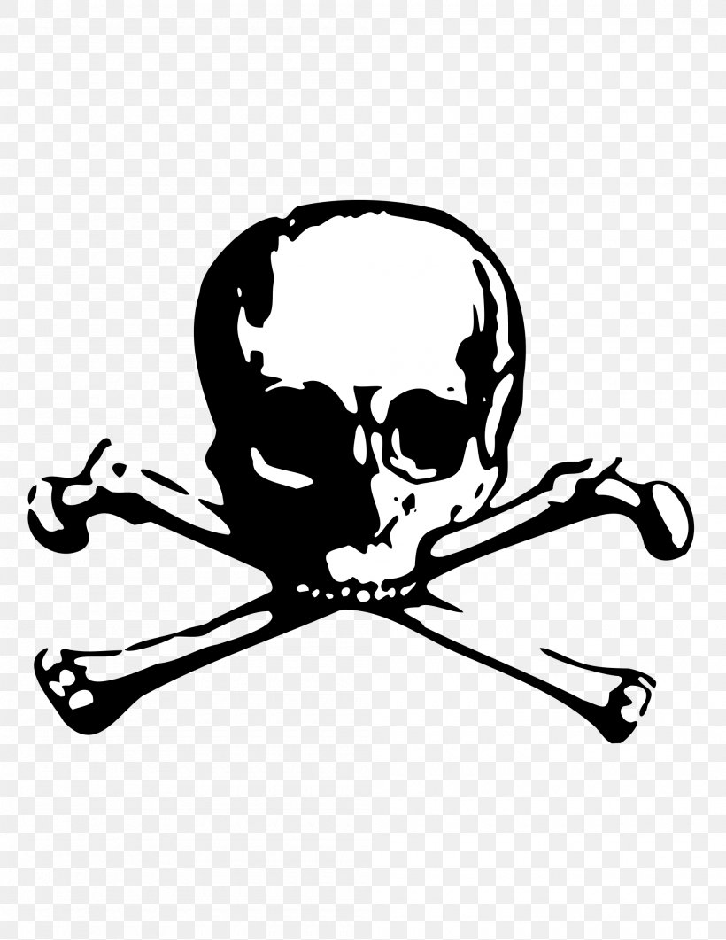 Skull And Crossbones, PNG, 2000x2588px, Skull And Crossbones, Artwork, Black And White, Bone, Death Download Free