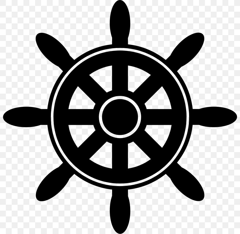 Ship's Wheel Clip Art, PNG, 800x800px, Ship S Wheel, Anchor, Artwork, Black And White, Boat Download Free