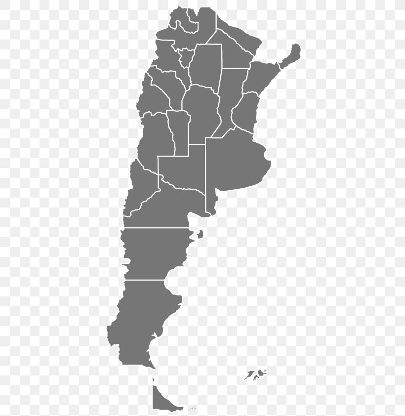 Argentina Blank Map, PNG, 435x842px, Argentina, Black And White, Blank Map, Map, Mercator Projection Download Free