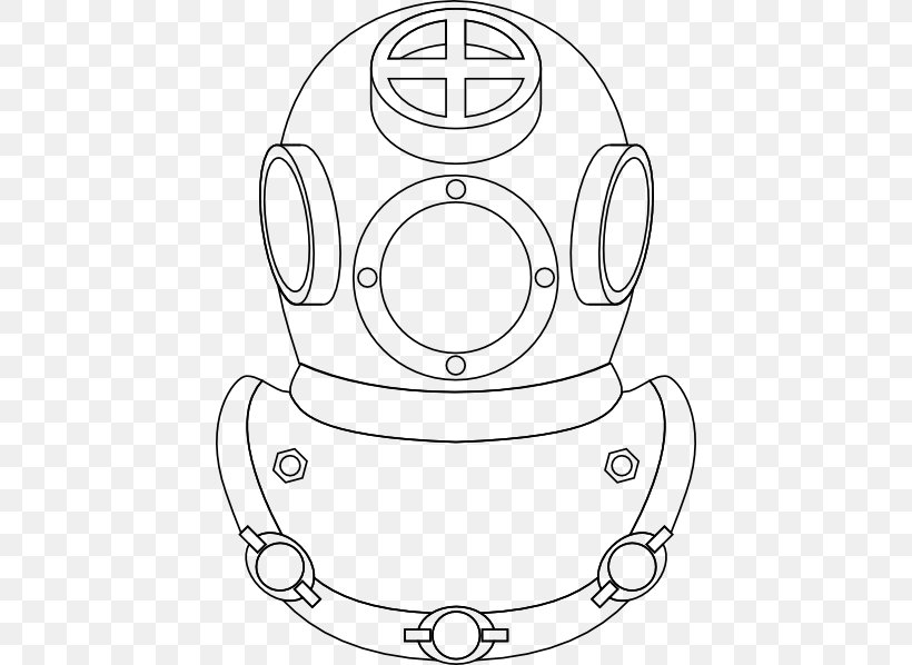 Diving Helmet Scuba Diving Underwater Diving Scuba Set Clip Art, PNG, 432x598px, Diving Helmet, Artwork, Auto Part, Black And White, Diving Bell Download Free