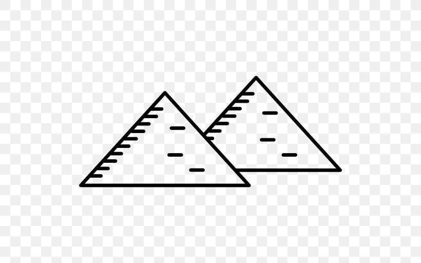 Egyptian Pyramids Icon Design, PNG, 512x512px, Egyptian Pyramids, Animation, Area, Black, Black And White Download Free