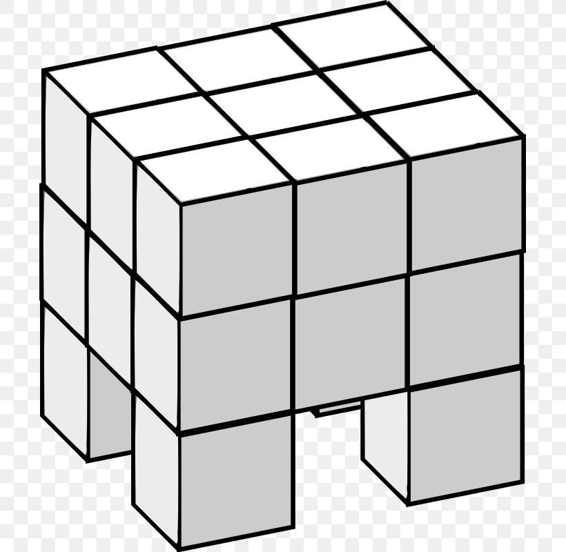 Rubik's Cube V-Cube 7 Soma Cube V-Cube 6, PNG, 705x800px, Cube, Area, Black And White, Face, Material Download Free