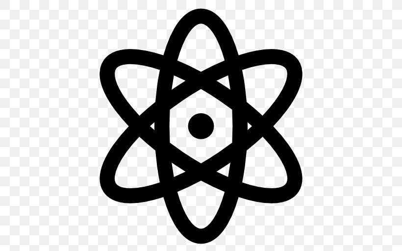 Symmetry Black And White Nuclear Physics, PNG, 512x512px, Atom, Atomic Nucleus, Black And White, Nuclear Physics, Symbol Download Free