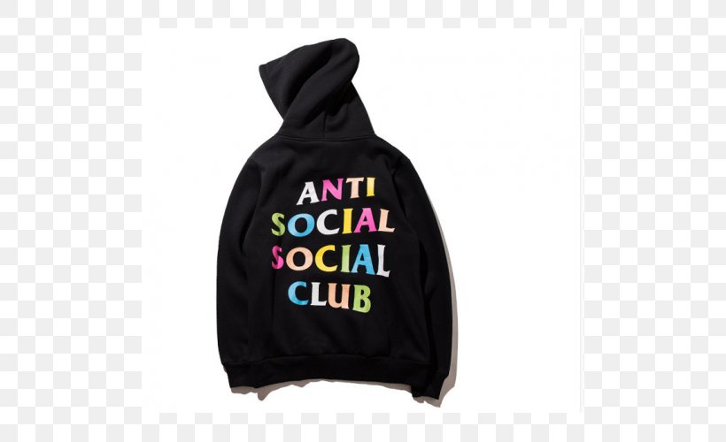 Hoodie T-shirt Anti Social Social Club Streetwear Bluza, PNG, 500x500px, Hoodie, Anti Social Social Club, Bluza, Brand, Clothing Download Free