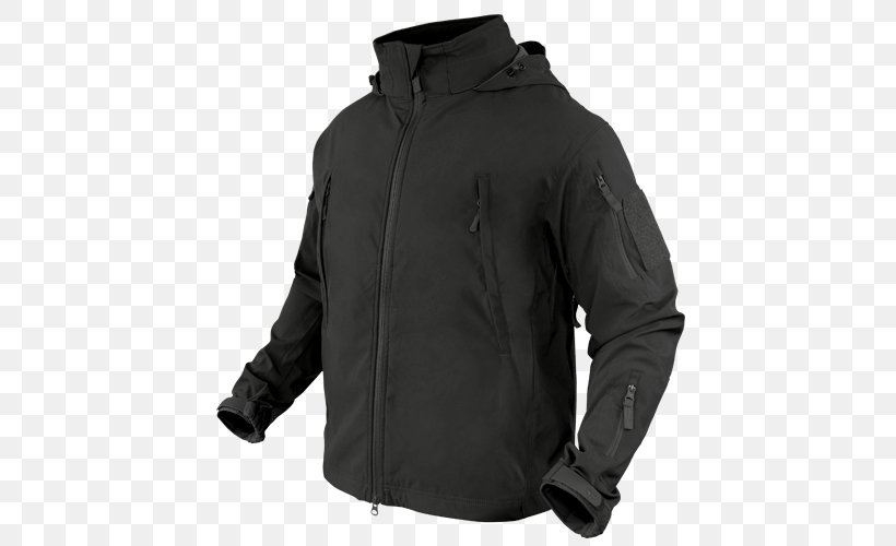 Softshell Shell Jacket Hoodie Clothing, PNG, 500x500px, Softshell, Black, Clothing, Condor, Daunenjacke Download Free