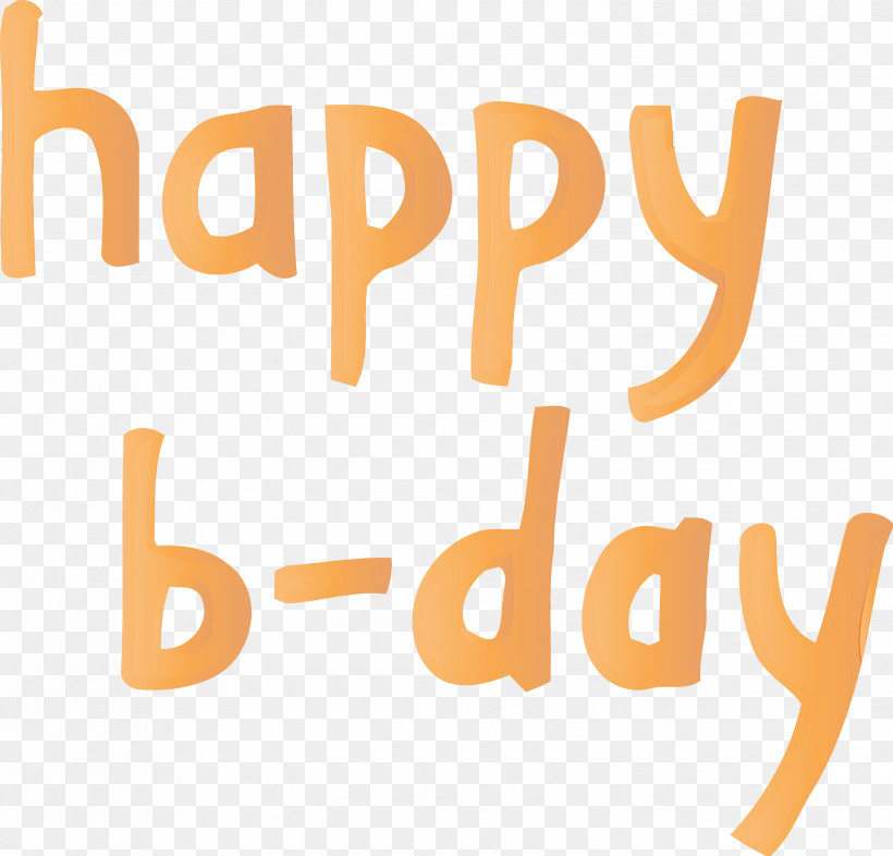 Orange, PNG, 3000x2878px, Happy B Day Calligraphy, Calligraphy, Line, Logo, Orange Download Free