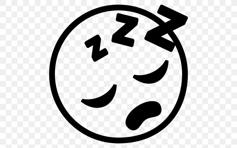 Apple Color Emoji Sleep Smiley Emoticon, PNG, 512x512px, Emoji, Apple Color Emoji, Area, Black And White, Discord Download Free