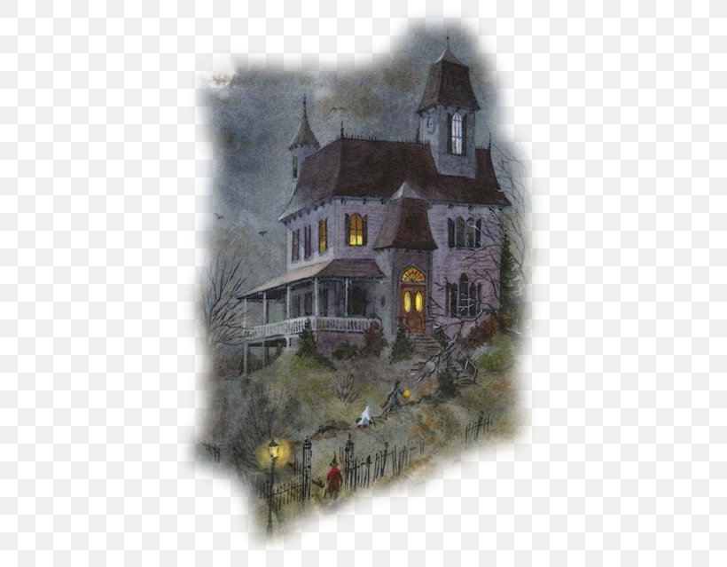 Halloween Samhain Haunted House Painting Art, PNG, 496x639px, Halloween, Art, Building, Craft, Facade Download Free