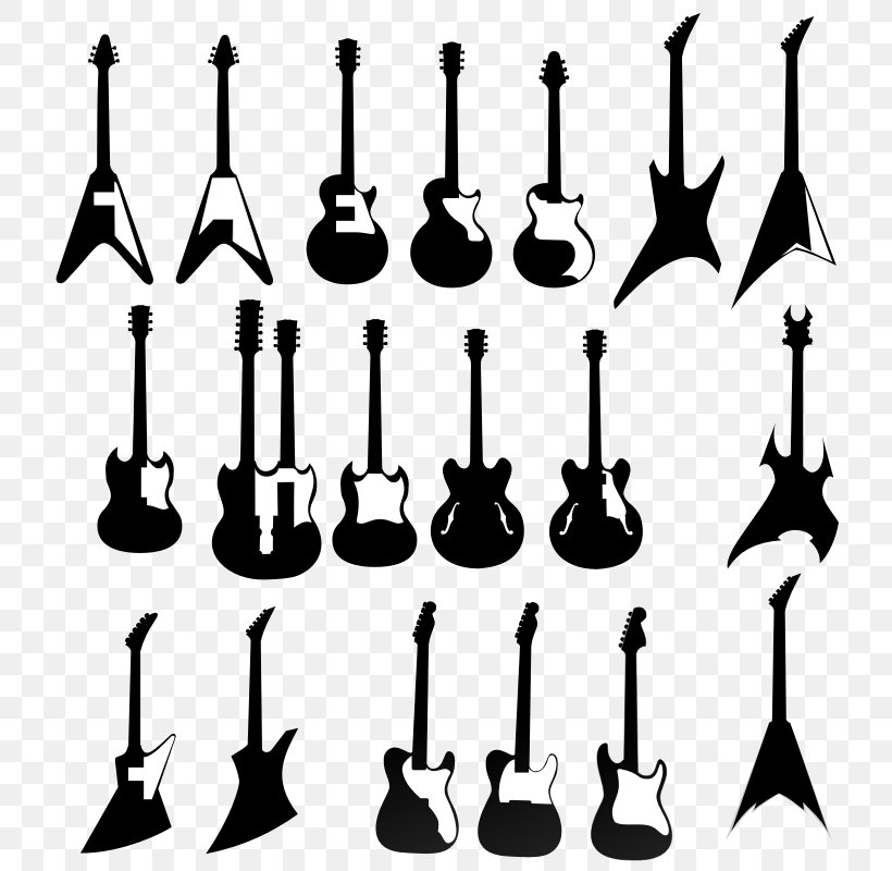 Acoustic Guitar Electric Guitar Shape, PNG, 800x800px, Guitar, Acoustic Guitar, Bass Guitar, Black And White, Chord Download Free